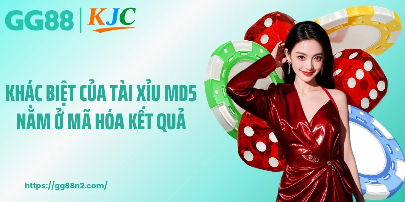Khác biệt của tài xỉu MD5 nằm ở mã hóa kết quả